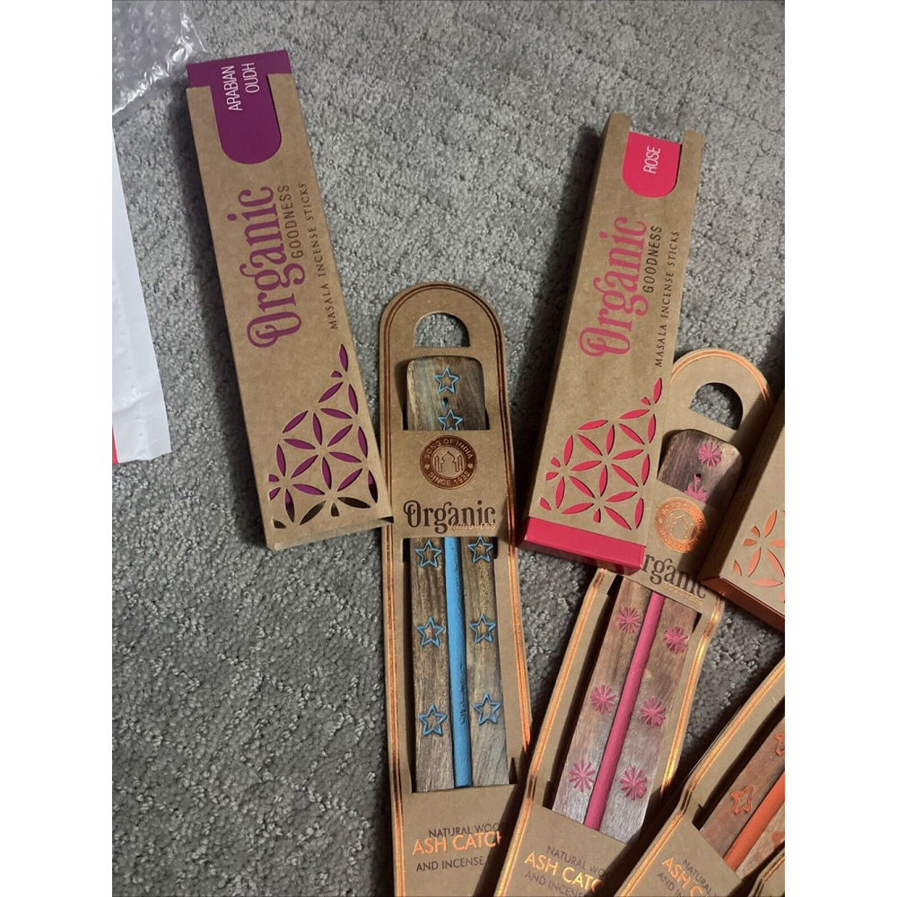 10 Piece Set Incense And Burner 5 Scents Plus 5 Burners Brand New Organic - Picture 3 of 9